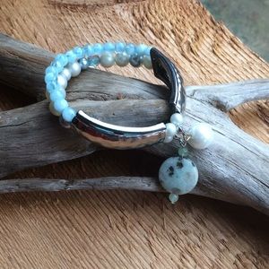 Handmade double stand stretch bracelet